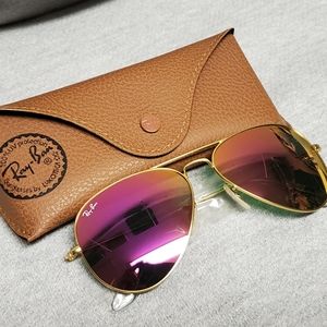 Ray Ban Aviator Sunglasses Cyclamen Pink 🤩